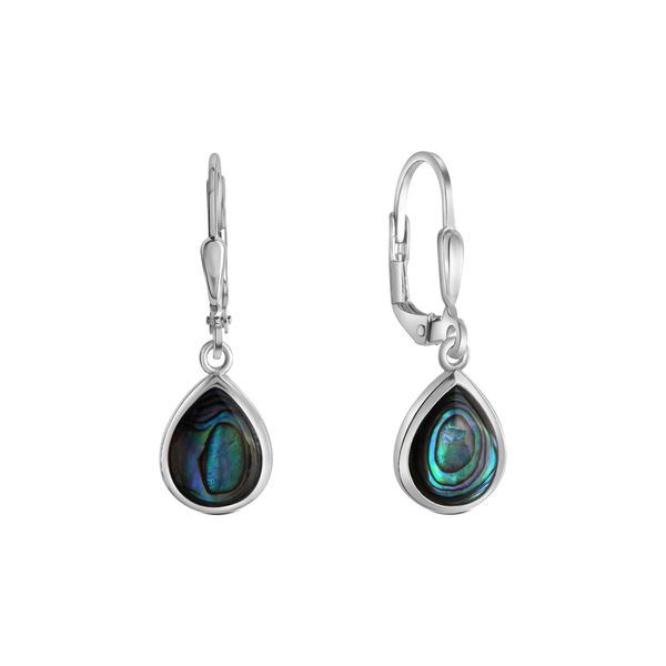 Paar OhrhäNger Vivance "925-Sterling Silber Rhodiniert Abalone", Weiß (Weiß, GrüN), Ohrringe, Damen, One-Size, Silber 925 (Sterlingsilber)-image