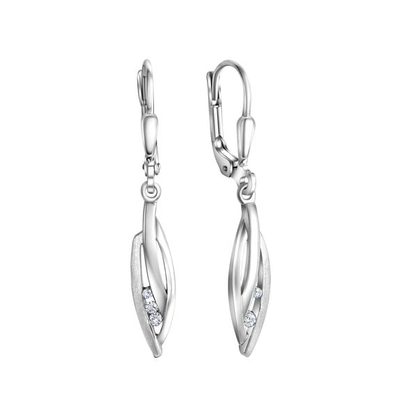 Paar OhrhäNger Vivance "925-Sterling Silber Rhodiniert Zirkonia", Weiß (Weiß, Weiß), Ohrringe, Damen, One-Size, Silber 925 (Sterlingsilber)-image