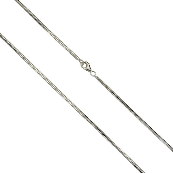 Collierkettchen Vivance "925/- Silber Schlangenkette Diamantiert", Weiß, Halsketten, Damen, 50Cm, Silber 925 (Sterlingsilber), L: 50 B: 1,8Mm, GläNzend, B:1,8Mm-image