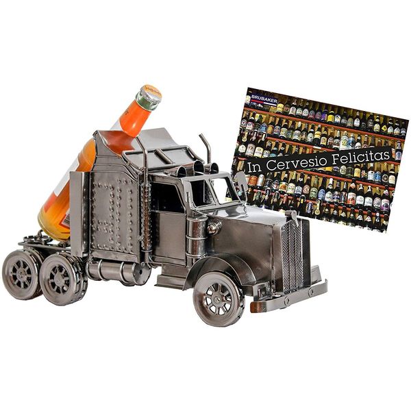 Brubaker Portabottiglie Birra Camion Scultura In Metallo Xxl Regalo Con Carta Regalo-image