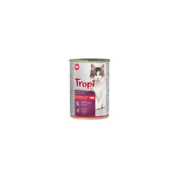 Tropi Cibo Umido Per Gatti Con Manzo In Lattina 415G-image
