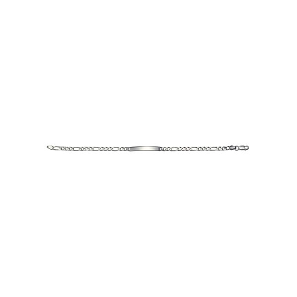 Armband Firetti "Schmuck Geschenk Silber 925 Armkette Id-Platte Figarokette" Gr. 19, Silber (Silberfarben), ArmbäNder, Damen, 19, Silber 925 (Sterlingsilber), Armband-image