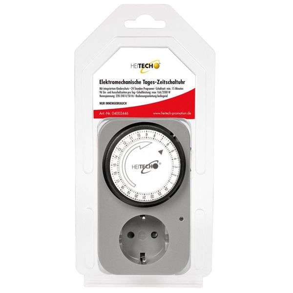 Timer Heitech Analogico 96 Interruttori On Off Timer Giornaliero24 Ore.-image
