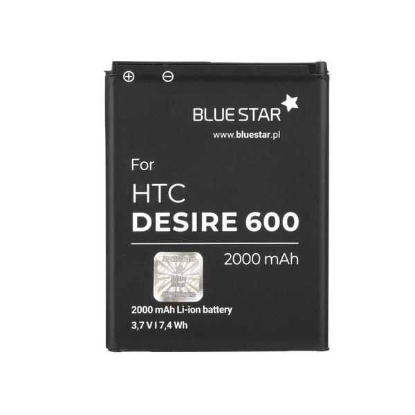 Bluestar Batteria Di Ricambio Compatibile Con Htc Desire 600 606T 606W 608 608T 2000 Mah Batteria Del Telefono Cellulare Acuu Premium BO47100 35H00209-04M-image