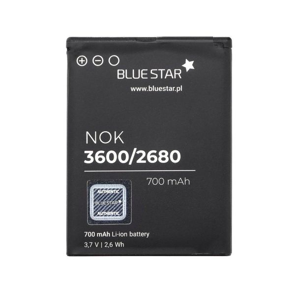 Bluestar Batteria Di Ricambio Compatibile Con Nokia 2680 Slide / 3600 Slide 700 Mah Batteria Di Scambio Accu Nokia X3-02 BL-4S-image