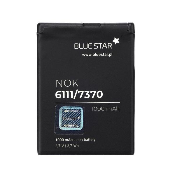 Bluestar Batteria Di Ricambio Compatibile Con Nokia 6111 / 7370 / N76 / 2630 / 2760 / N75 / 2600 Classic 1000 Mah Batteria Sostitutiva Accu BL-4B-image