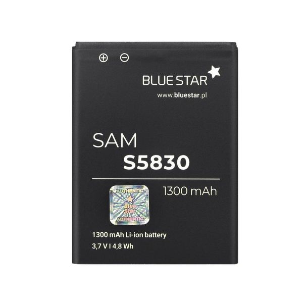 Bluestar Batteria Di Ricambio Compatibile Con Samsung S5830 Galaxy Ace 1300 Mah Batteria Di Scambio Accu EB494358VU-image