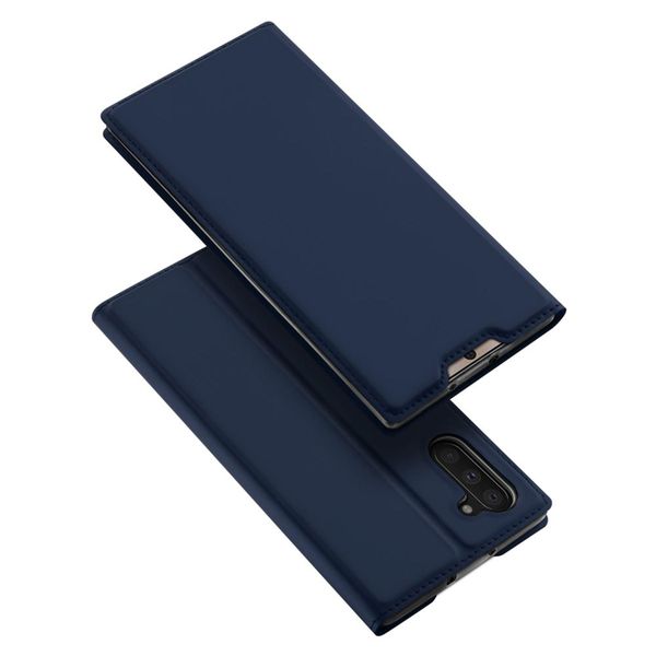 Custodia A Libro Dux Ducis Compatibile Con Samsung Galaxy Note 10 (N970F) Custodia Per Telefono Cellulare Custodia A Portafoglio Con Funzione Di Supporto, Slot Per Schede Blu-image