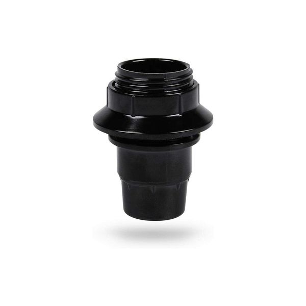 Heitech Portalampada E14 40 W Nero - Portalampada Con Anello In Plastica - Portalampada Con Filettatura Esterna - Portalampada Per Plafoniere E Lampade A Sospensione-image