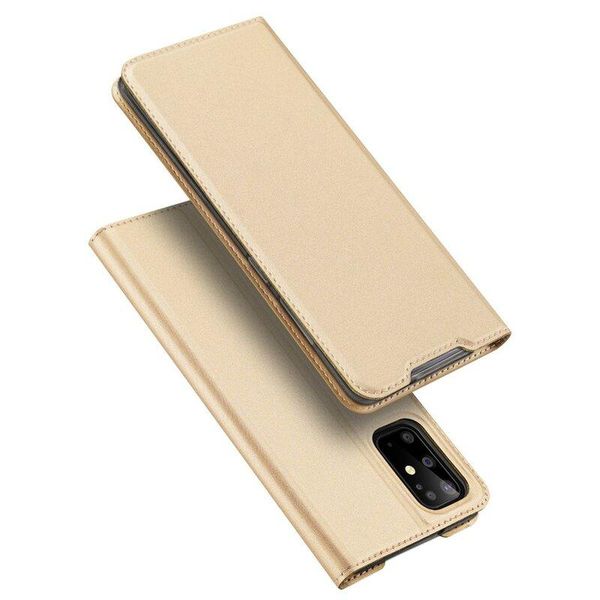 Custodia A Libro "Dux Ducis"" Per Samsung Galaxy S20 Plus (G985F) Custodia Per Cellulare Con Funzione Di Supporto, Porta Carte Oro"-image