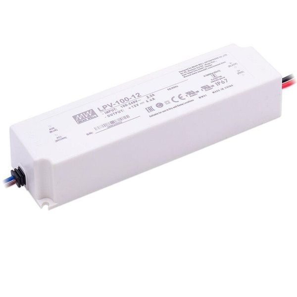 Mean Well LPV-100-12 Alimentatore Led 102W 12V 8,5A IP67 Alimentatore Switching Cv-image