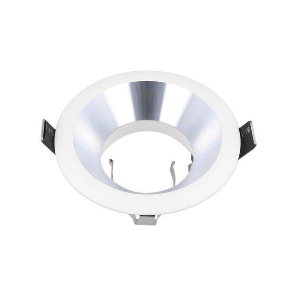 Faretto Da Incasso GU10 Ø75Mm Foro Alluminio Incl. Attacco GU10 Per Lampadine Led Bianco/Argento, Rotondo 5W Bianco Caldo-image