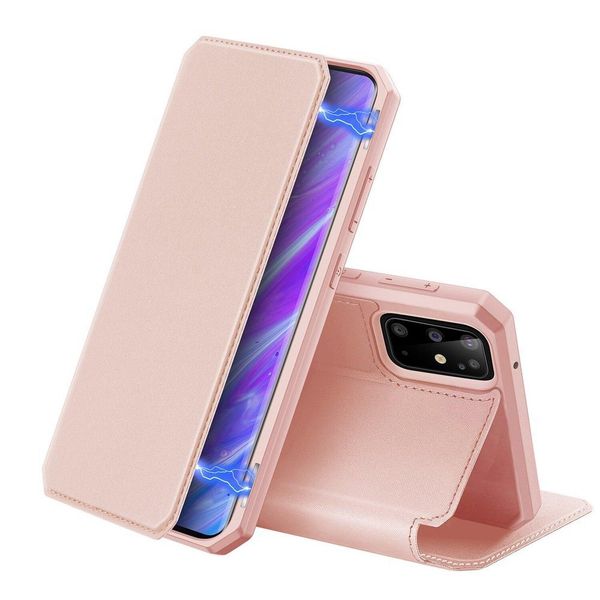 Custodia A Libro "Dux Ducis"" Compatibile Con Samsung Galaxy S21 Fe Custodia Per Cellulare Custodia A Portafoglio Con Funzione Di Supporto, Porta Carte Di Credito Rosa"-image