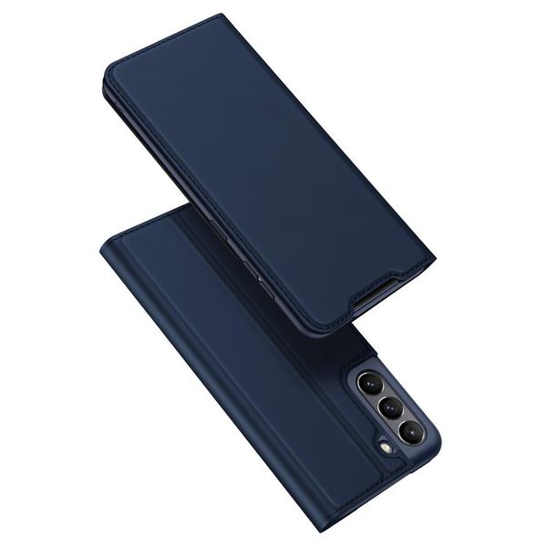 Custodia A Libro "Dux Ducis"" Compatibile Con Samsung Galaxy S21 Fe Custodia Per Cellulare Con Funzione Di Supporto, Slot Per Carte Di Credito Blu"-image