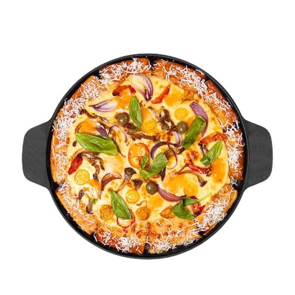 Padella Per Pizza In Alluminio Ø36Cm Padella A Induzione Guanti Per Friggere-image