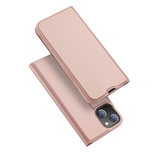 Custodia A Libro "Dux Ducis"" Compatibile Con Iphone 14 Pro Max Custodia A Portafoglio Con Funzione Di Supporto, Slot Per Carte Di Credito Rose"-image