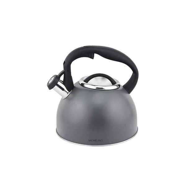 Michelino Bollitore Flute 2,5L In Acciaio Inox Adatto A Tutti I Tipi Di Cucina Grigio-image