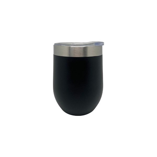 Tazza Da Viaggio In Acciaio Inox Di Alta Qualità Da 330 Ml: Per Gustare Le Bevande In Viaggio Con Stile E Durata Nero-image