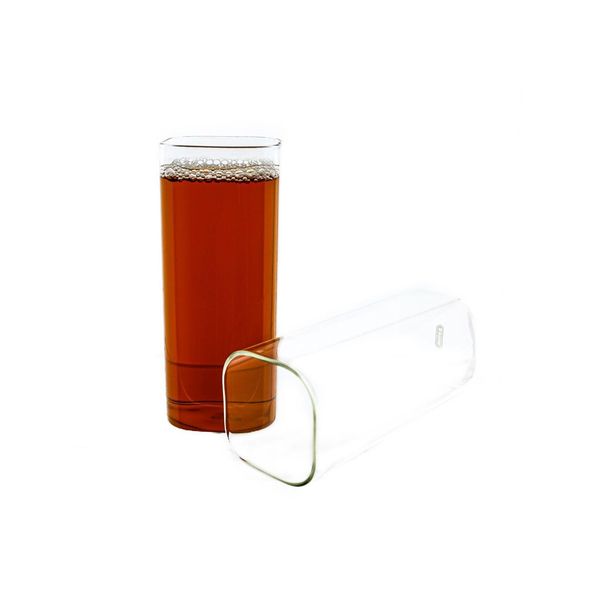 Mulex Glass 8-Piece Square Glass Japanese Beverage Tumbler Cocktail In Vetro Borosilicato, Resistente Al Calore 400 Ml-image
