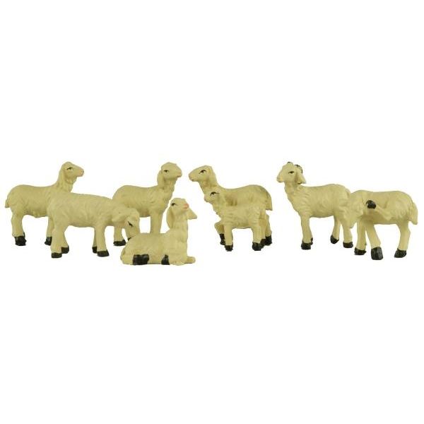 Figure Del Presepe Dipinte A Mano Pecorelle 7 Pezzi, Circa 4 Cm, Adatte A Figure Da 7-9 Cm-image