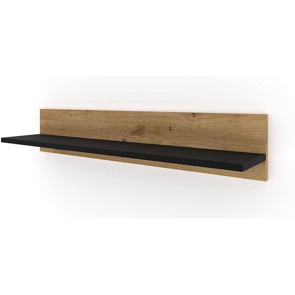 Scaffale Pensile Nuka G 100 Cm Scaffale Pensile Libreria Artisan Rovere / Nero Opaco-image