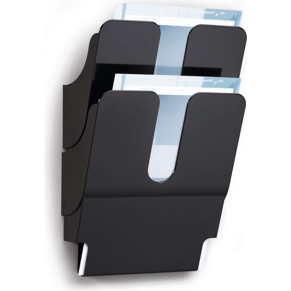 Durable Espositore Da Parete Flexiplus 2 A4 Verticale, 2 Pezzi, Nero, 1709008060-image