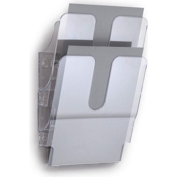 Durable Espositore Da Parete Flexiplus 2 A4 Verticale, 2 Pezzi, Trasparente, 1709008400-image