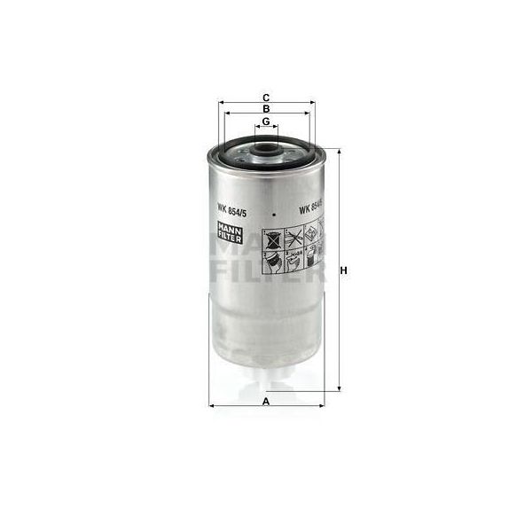 MANN-FILTER Filtro Carburante Wk 854/5-image