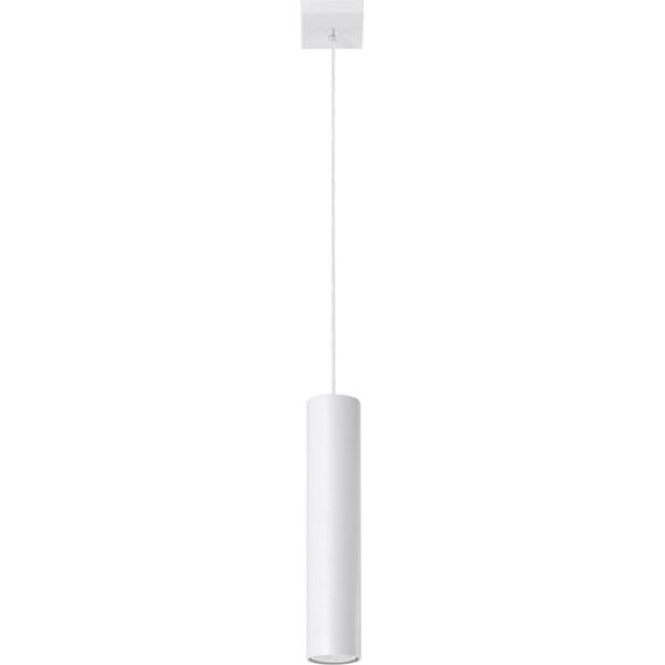 Lampada A Sospensione Lagos 1 Bianco 1Xgu10 10W Acciaio 100X8X8Cm Sollux Lighting-image