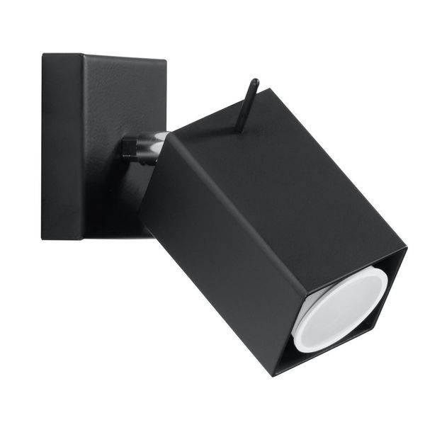 Lampada Da Parete Merida Nero 1Xgu10 10W Acciaio 8X16X8Cm Sollux Lighting-image