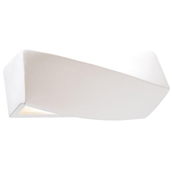 Lampada Da Parete In Ceramica Sigma Mini 1Xe27 15W Ceramica/Vetro 12X16X35Cm Sollux Lighting-image