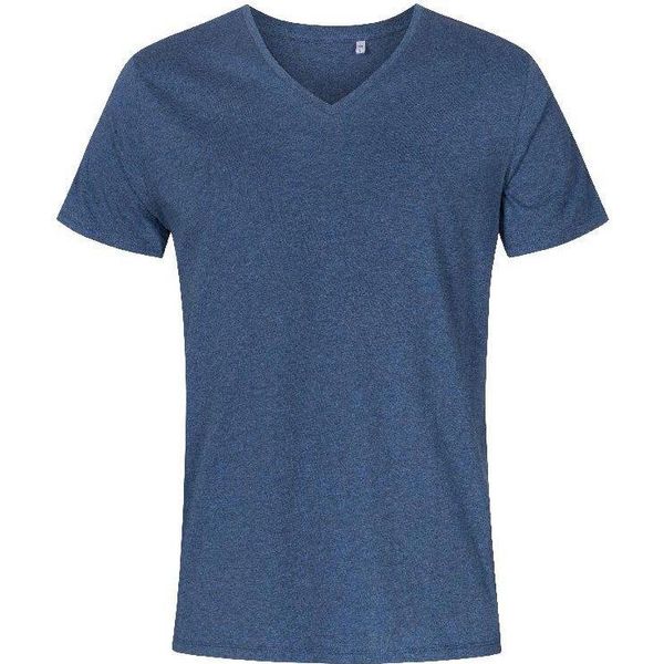 X.O By Promodoro 1425 | Maglietta Uomo Collo A V, Cotone Pettinato - Colore: Heather Navy - Taglia: S-image