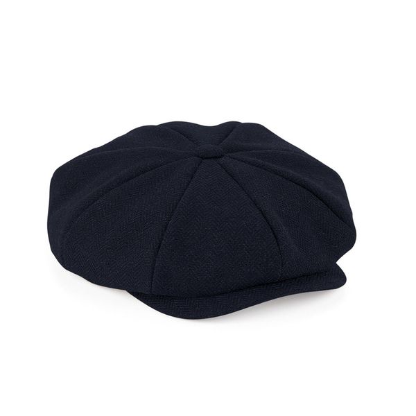 Beechfield B628 | Heritage Baker Boy Cap - Unisex - Colore: Navy Herringbone - Taglia: S/M-image