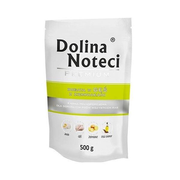 Dolina Noteci Premium Cibo Umido Per Cani Ricco Di Oca Con Patate 500G-image