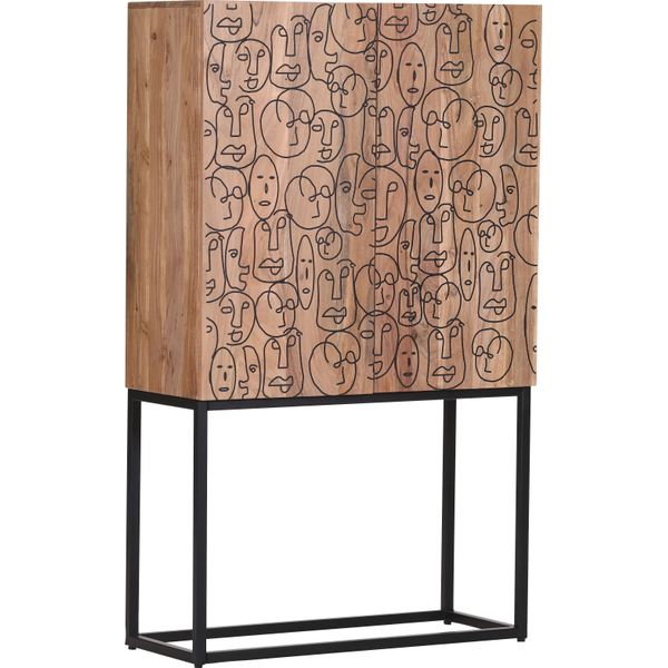 Highboard Gutmann Factory, Beige (Natur), B:90Cm H:150Cm T:38Cm, Sideboards, Highboard, Stauraumschrank, Breite 90 Cm-image