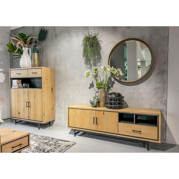 Highboard Gutmann Factory, Beige (Natur), B:115Cm H:145Cm T:43Cm, Mdf, Sideboards, Highboard, Stauraumschrank, Breite 115 Cm-image
