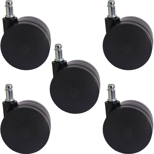 Set Di 5 Rotelle Universali T533, Rotelle Per Sedie Da Ufficio, Portata 150 Kg, Ø 11 Mm Per Impieghi Gravosi-image