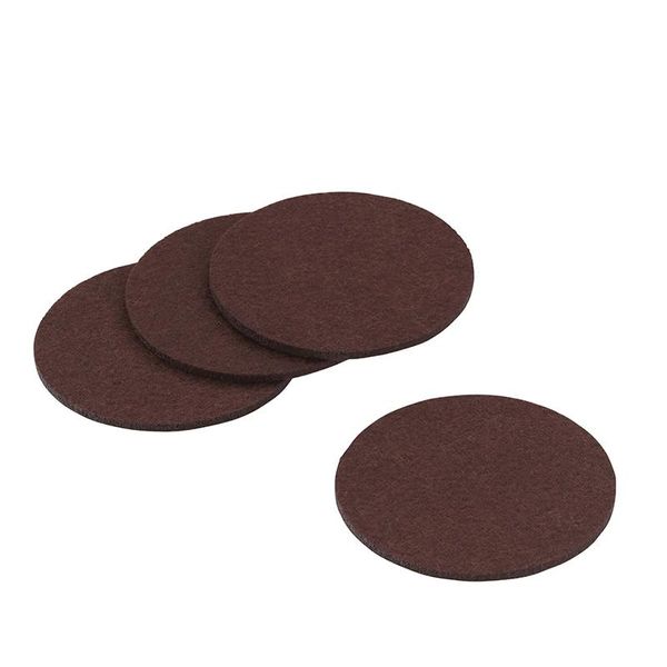 Sottobicchieri Di Vetro In Feltro Serie Alia Marrone 10 Cm 4 Pezzi-image