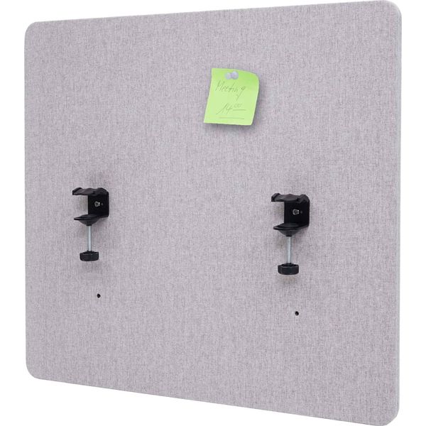 Divisorio Acustico Per Scrivania HWC-G75, Schermo Privacy Per Ufficio, Bacheca In Tessuto/Tessuto A Doppia Parete ~ 65X60Cm Grigio-image