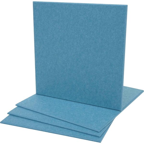 Set Di 4 Pannelli Acustici Da Parete HWC-L52, Pannelli Acustici Da Parete, Superficie Fonoassorbente 1Mq 50X50Cm ~ Blu-image