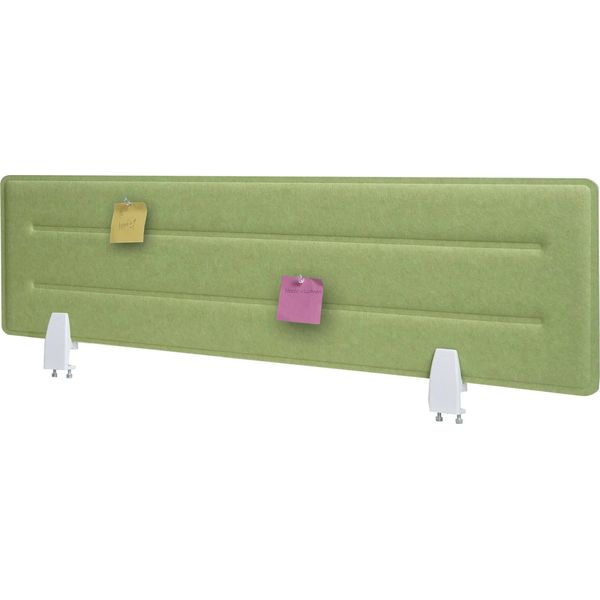 Divisorio Per Scrivania HWC-G76, Bacheca Per Scrivania Con Schermo Per La Privacy, Tessuto Per Isolamento Acustico Con Goffratura ~ 100X30Cm Verde-image