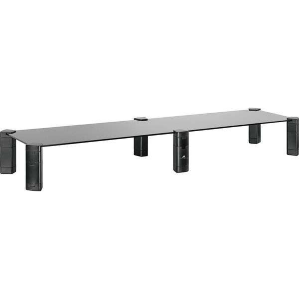 Supporto Per Doppio Monitor Supporto Per Schermo Regolabile In Altezza Per 2 Monitor Supporto Per Computer Portatile Alzata Per Monitor In Vetro Temperato Supporto Per Computer Portatile Fino A Max. 20 Kg-image