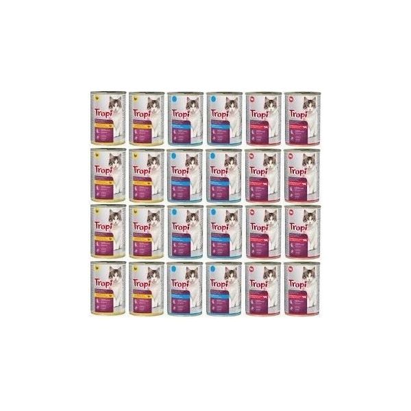 Tropi Alimento Umido Per Gatti Mix Of Flavors 24 Pezzi X 415 G In Scatola Gatto-image