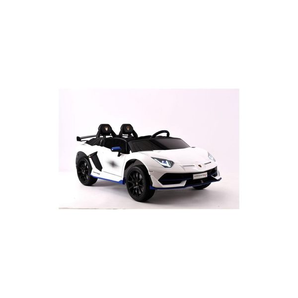 Es-Toys Kinder Elektroauto Lamborghini Aventador SVJ Xago Eva-Reifen Zweisitzer Weiß-image