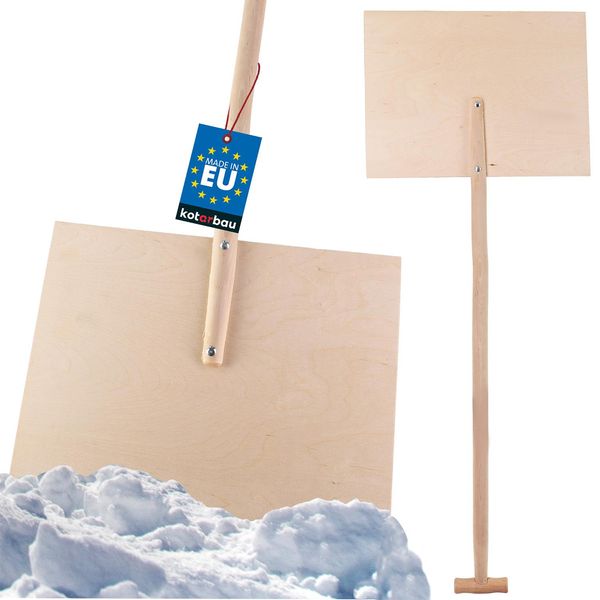 Kotarbau® Pala Da Neve In Legno Con Manico 50X38 Cm Pala Da Neve In Legno Compensato | Pale Da Neve Per Bambini Pale Da Neve In Legno Pala Da Neve Pala Da Neve Manico In Legno | Pala Da Neve In Legno-image