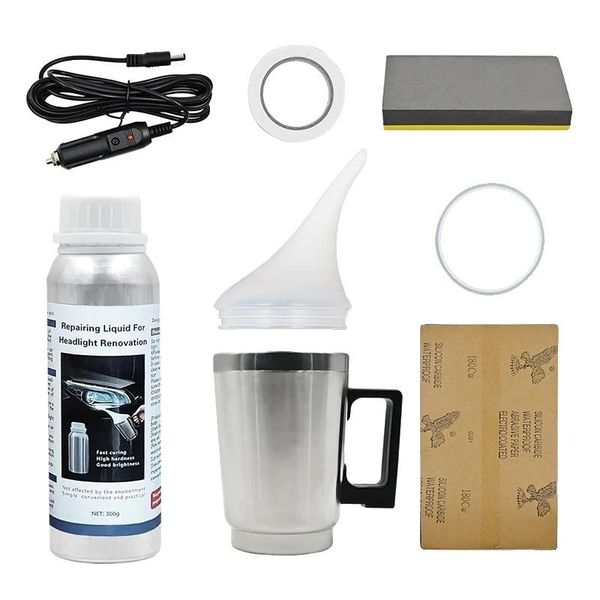 Kit Per Il Restauro Dei Fari, Lucidatura Chimica, Riparazione Dei Graffi, Confezione Da 300 Ml-image