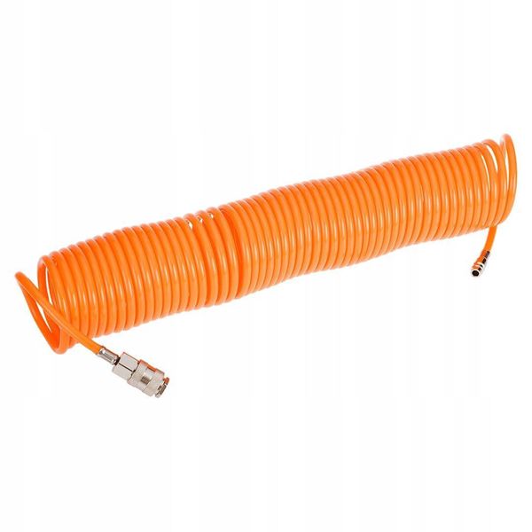 Tubo Flessibile A Spirale Neo Tools 5 Mm/15 M (Per Compressori D'aria Fino A Max. 16 Bar, Attacco Rapido E Nipplo A Innesto, In Pe Resistente)-image