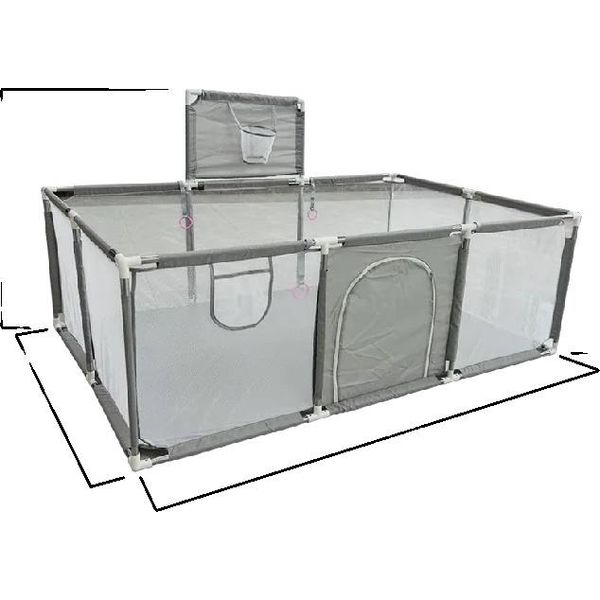 Area Giochi Per Bambini, Ampia Area Sicura, Uso Multifunzionale, Grigio Chiaro Senza Porta-image
