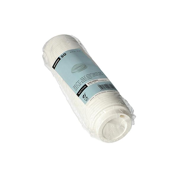 Coperchi A Cupola Papstar Ps To Go Rotondi Ø 6 Cm Bianco 50 Pezzi-image