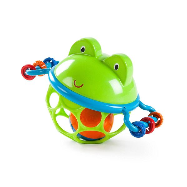 Bright Starts, Oball Jingle & Shake Pal, Palla Da Afferrare A Forma Di Rana Con Campana, Anello Da Afferrare E Sfere Scorrevoli In Un Design Flessibile E Facile Da Afferrare-image